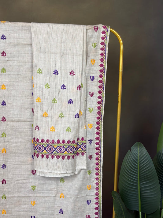 Machine Made Ghisa Mekhela Sador- Tathal Clothing