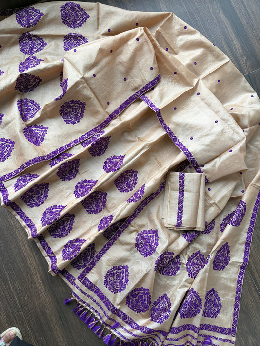 Pure Tussar Mekhela Sador (Pure Toss) - Tathal Clothing