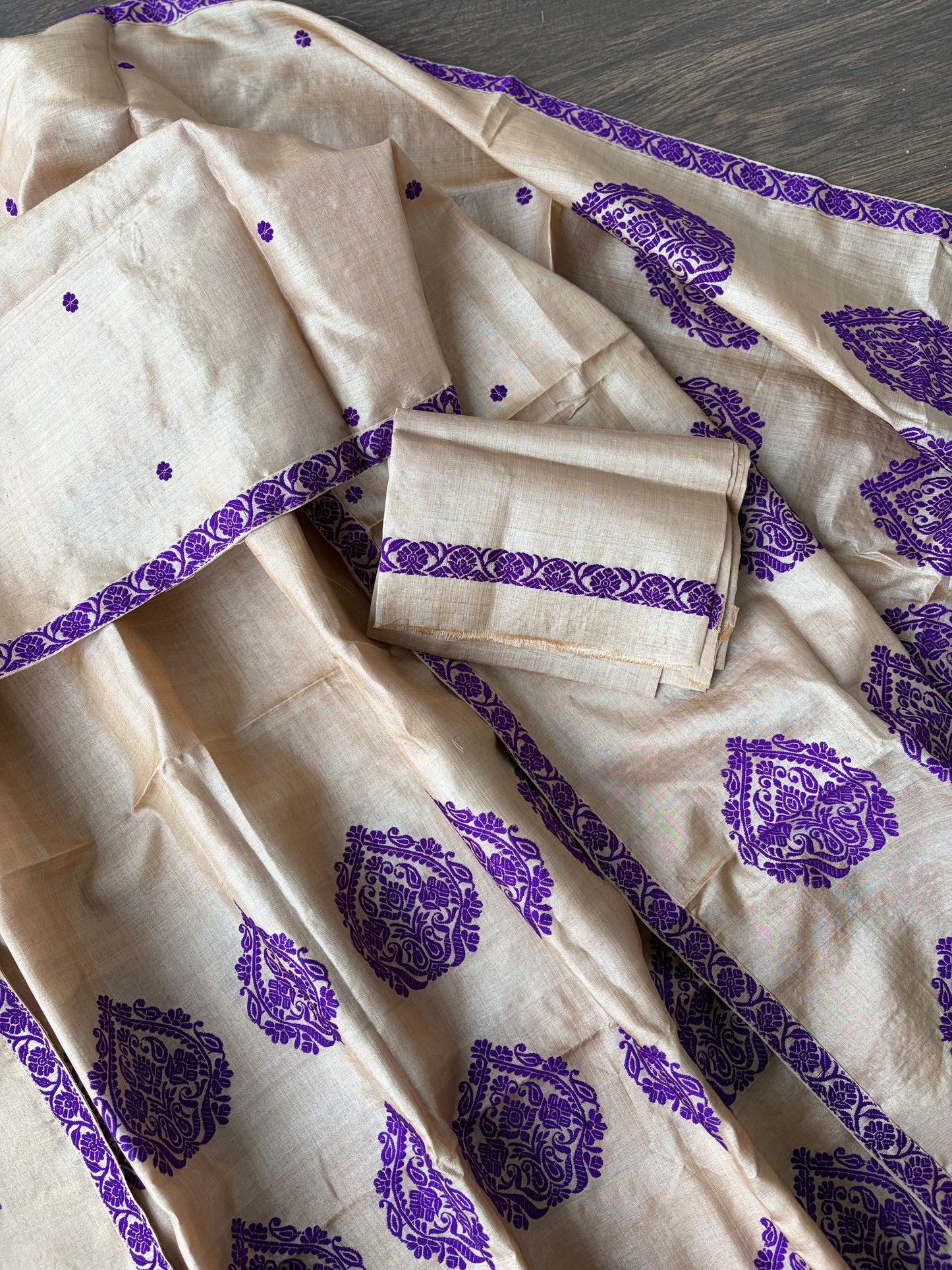 Pure Tussar Mekhela Sador (Pure Toss) - Tathal Clothing