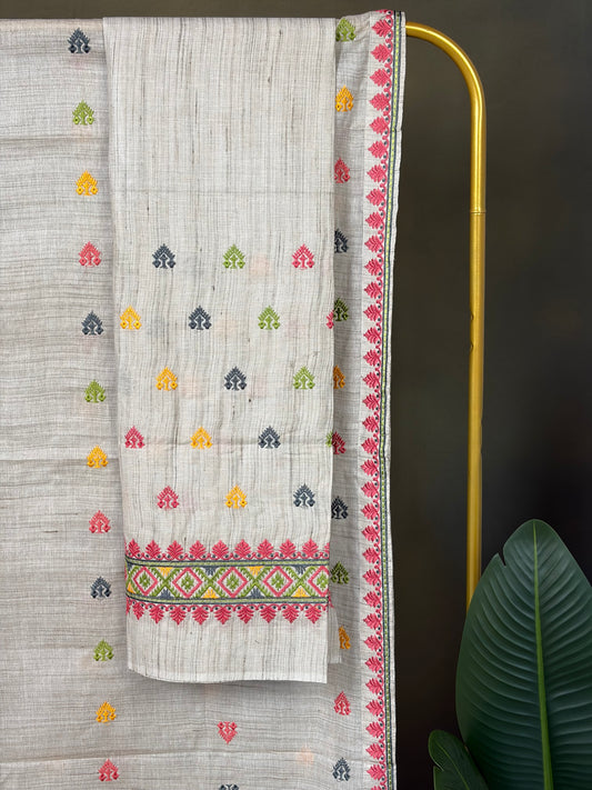 Machine Made Ghisa Mekhela Sador- Tathal Clothing