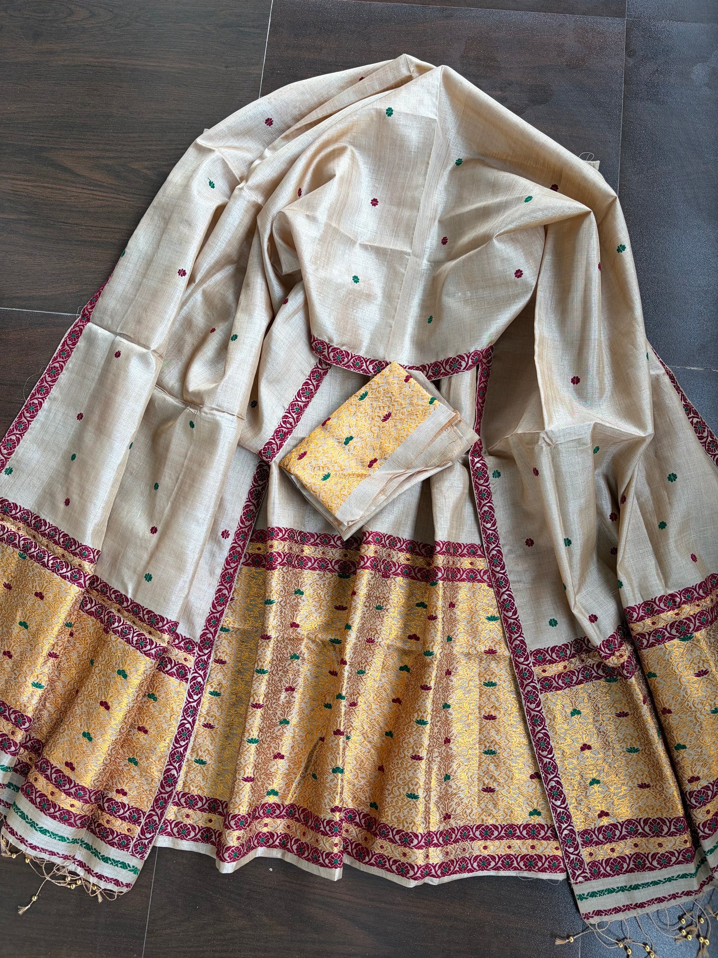 Pure Tussar Mekhela Sador (Pure Toss) - Tathal Clothing