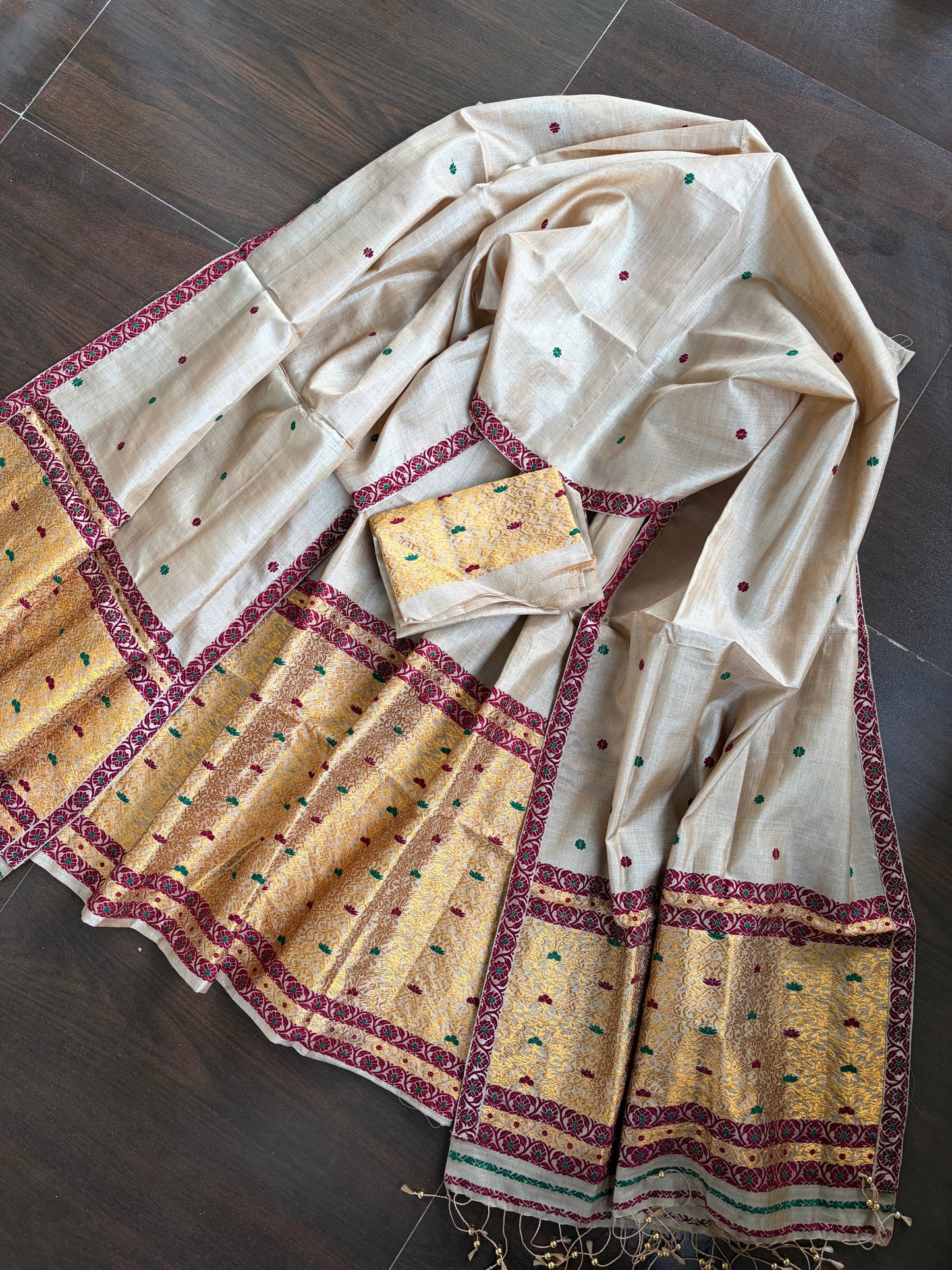 Pure Tussar Mekhela Sador (Pure Toss) - Tathal Clothing