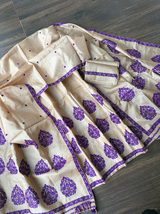 Pure Tussar Mekhela Sador (Pure Toss) - Tathal Clothing