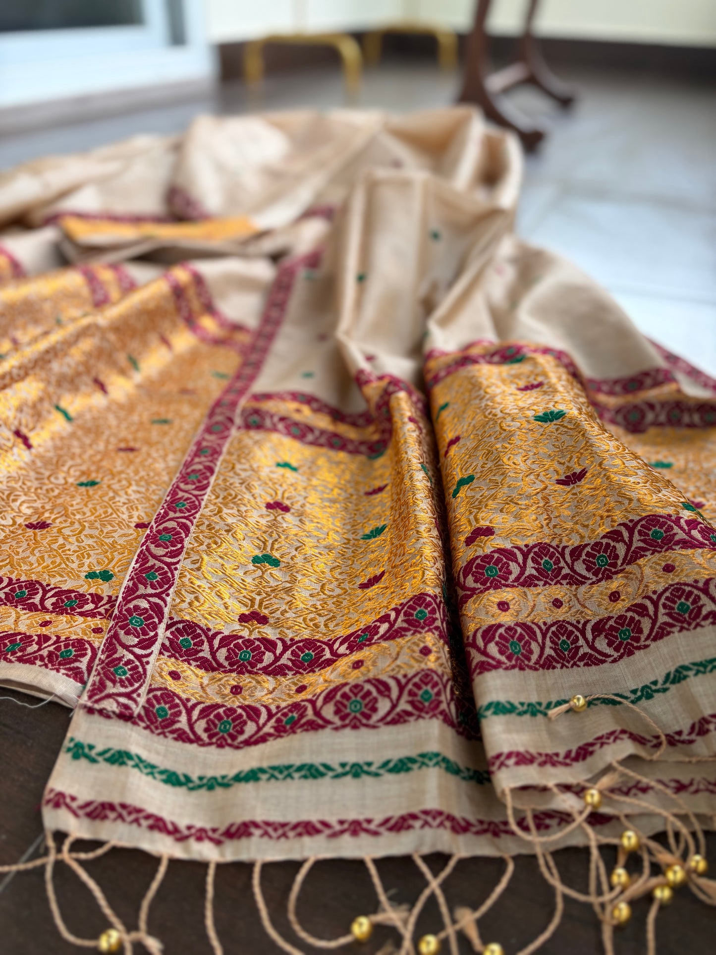Pure Tussar Mekhela Sador (Pure Toss) - Tathal Clothing