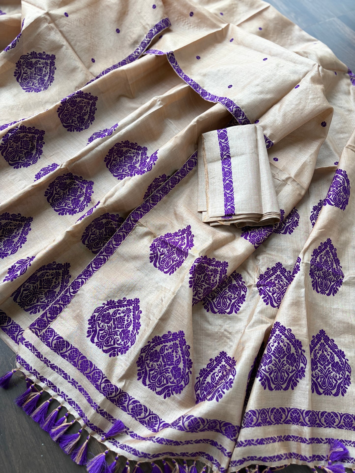 Pure Tussar Mekhela Sador (Pure Toss) - Tathal Clothing