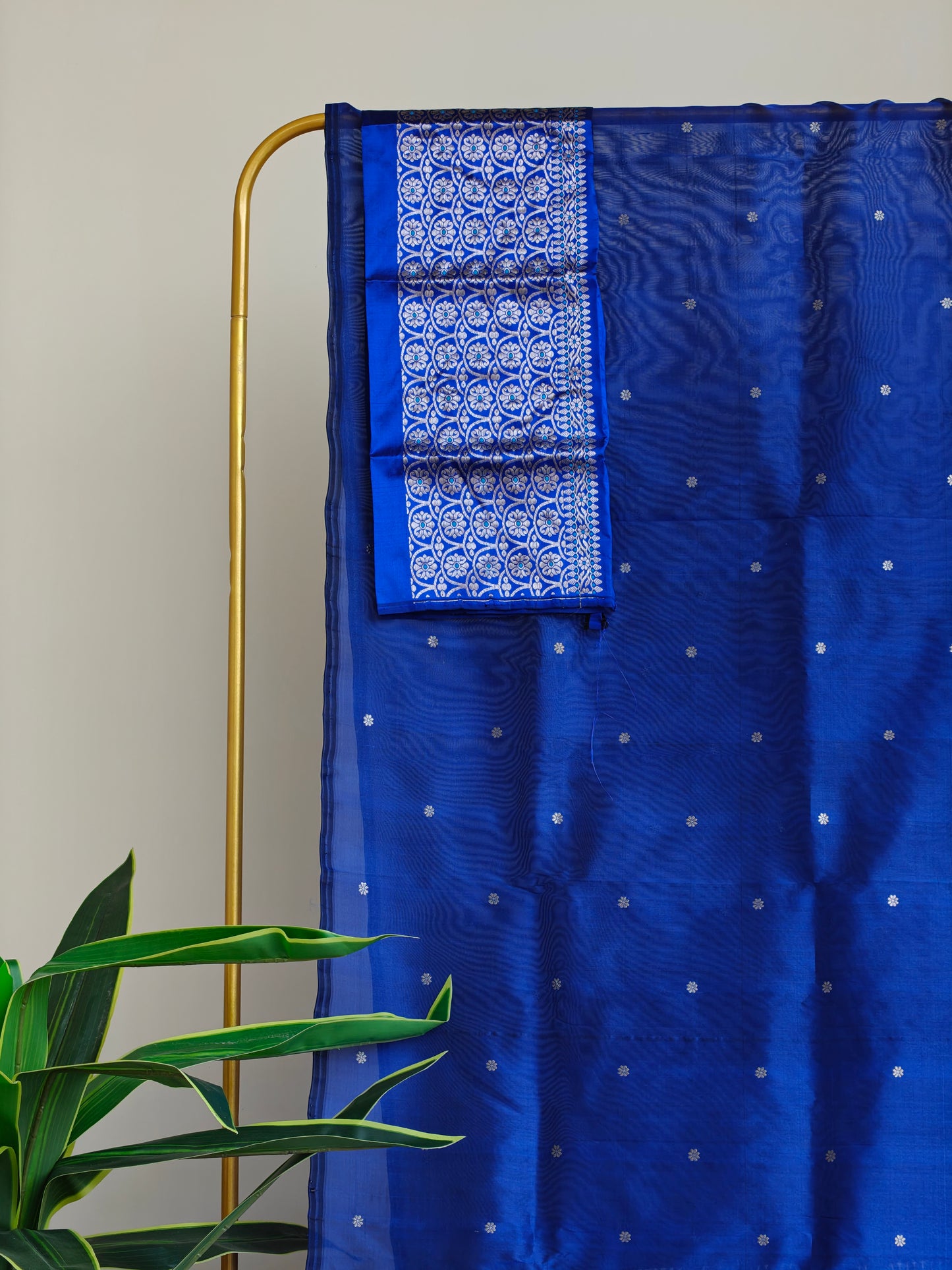 Royal Blue Pure Raw Silk (Kesapaat) Sador and Pure Mulberry (Pure Paat) Mekhela and Blouse - Tathal Clothing