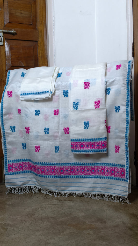 Handloom Kesapaat Cotton  Mekhela Sador- Tathal Clothing