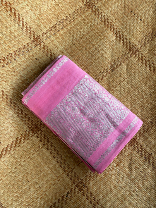 Pink Cotton Mekhela Sador- Tathal Clothing