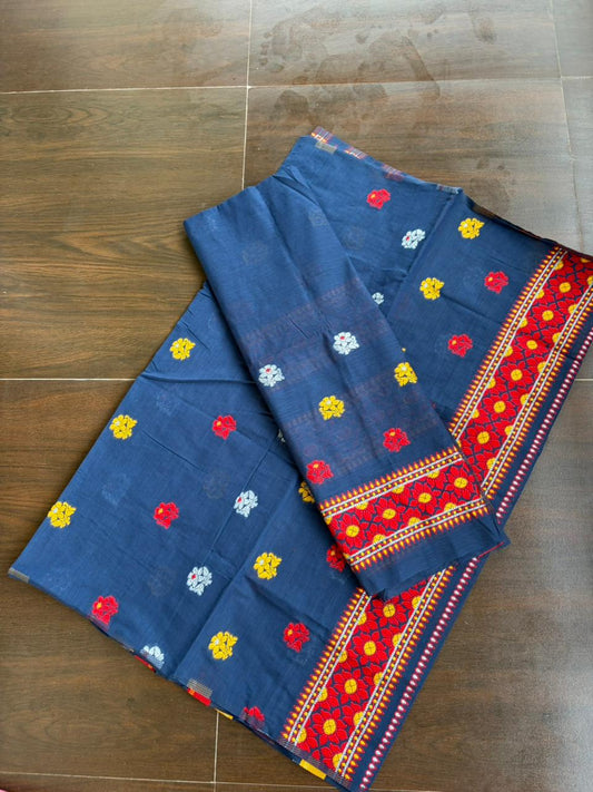 Cotton Mekhela Sador with Floral Design – Soft Daily Wear