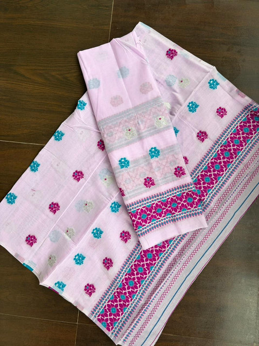 Cotton Mekhela Sador with Floral Design – Soft Daily Wear