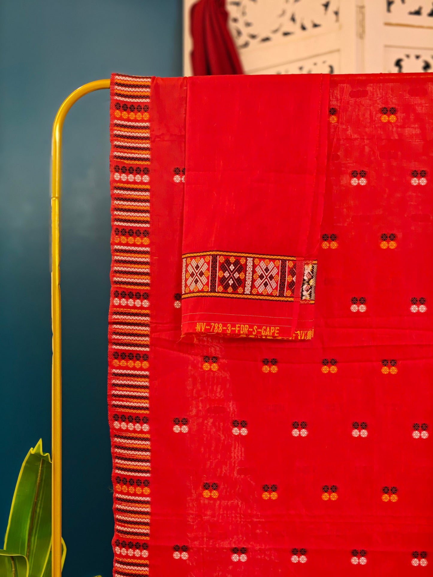 Red Mising Mekhela Sador - Tathal Clothing